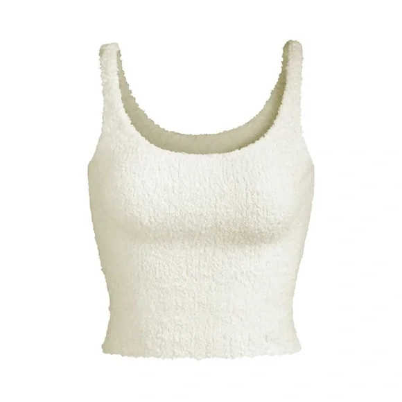 SKIMS cozy knit tank + shorts in bone - Picture 6 of 7